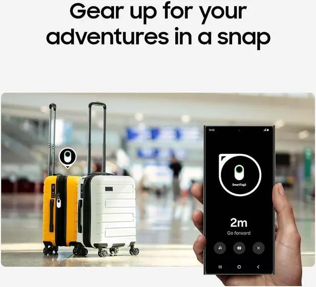 Alt view image 2 of 7 - SAMSUNG Galaxy SmartTag2, Bluetooth Tracker, Smart Tag GPS Locator Tracking Device, Item Finder for Keys, Wallet, Luggage, Pets, Use w/Phones and Tablets Android 11 or Later, 2023, 1 Pack, Black