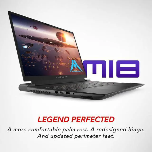 Alt view image 5 of 6 - Dell Alienware m18 AMD Gaming Laptop - 18-inch FHD+ (1920 x 1200) 480Hz 3ms Display, AMD Ryzen 9-7845HX, 32GB DDR5 RAM, 1TB SSD, NVIDIA GeForce RTX 4080 GDDR6, 1-Year Premium Support -