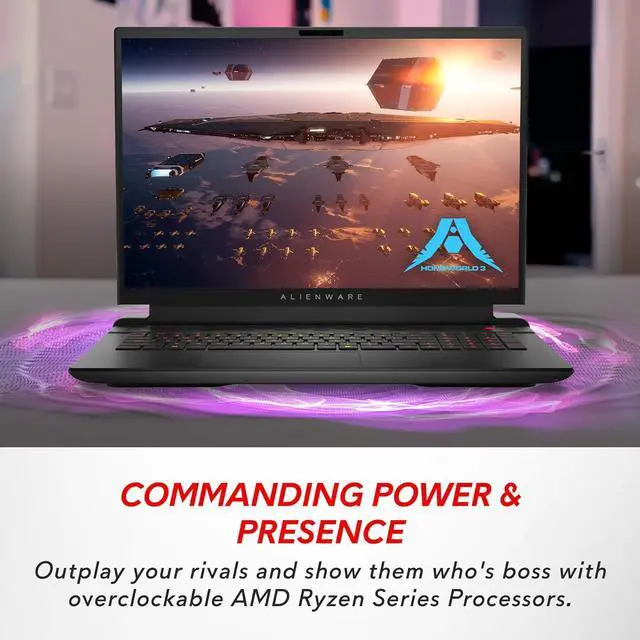 Alt view image 3 of 6 - Dell Alienware m18 AMD Gaming Laptop - 18-inch FHD+ (1920 x 1200) 480Hz 3ms Display, AMD Ryzen 9-7845HX, 32GB DDR5 RAM, 1TB SSD, NVIDIA GeForce RTX 4080 GDDR6, 1-Year Premium Support -