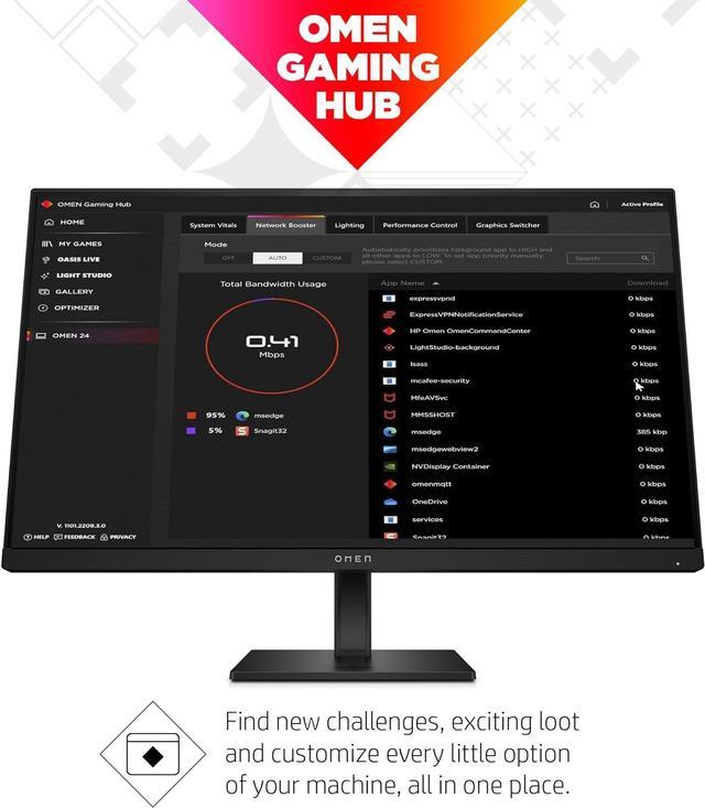 HP OMEN 27q QHD 165Hz Gaming Monitor, QHD Display (2560 x 1440