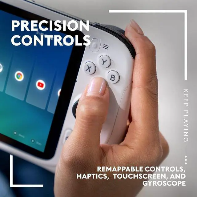 Alt view image 6 of 13 - Logitech G CLOUD Handheld Portable Gaming Console 1080P 7-Inch Touchscreen 940-000198 - White
