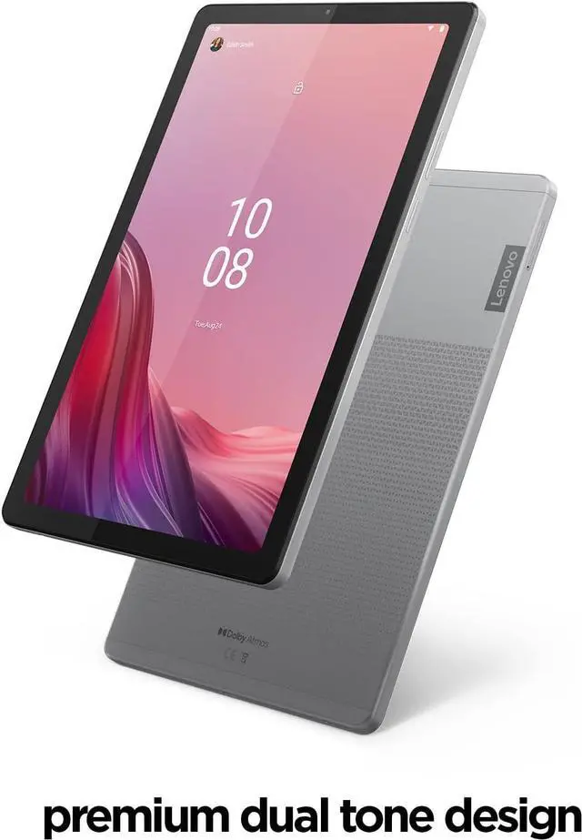 Alt view image 2 of 11 - Lenovo Tab M9-2023 - Tablet - Long Battery Life - 9" HD - Front 2MP & Rear 8MP Camera - 3GB Memory - 32GB Storage - Android 12 or Later - Folio Case Included,Gray
