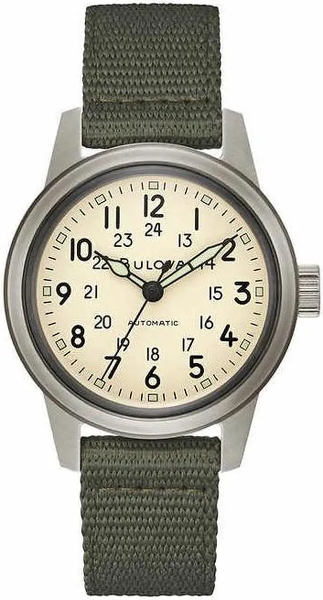 Main image of Bulova Military Vintage Stainless Steel Automatic Men's Watch