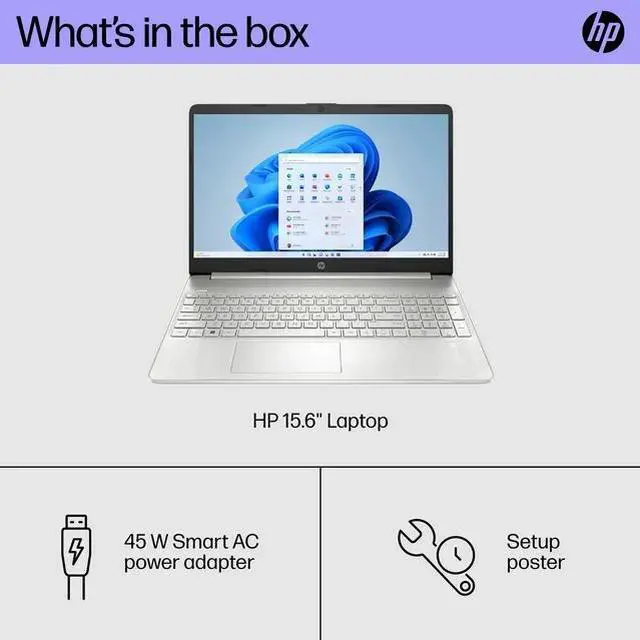 Alt view image 7 of 7 - HP 15.6" FHD Touch Laptop, AMD Ryzen 7 5700U, 16GB RAM, 512GB SSD, Silver, Win 11 Home, 15-ef2747wm
