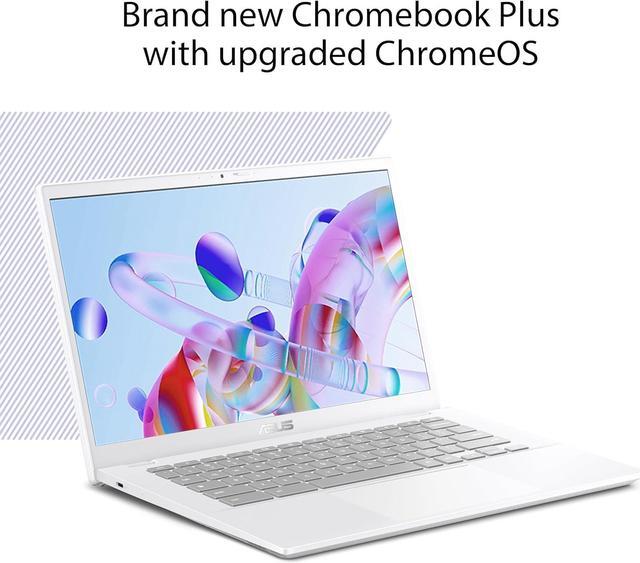 Alt view image 2 of 4 - ASUS Chromebook Plus CX34 Laptop, 14" Display (1920x1080), Intel® Core i3-1215U Processor, 8GB RAM, 256GB UFS Storage, ChromeOS, White, CX3402CBA-DH386-WH