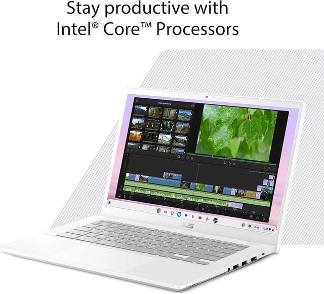 Alt view image 3 of 4 - ASUS Chromebook Plus CX34 Laptop, 14" Display (1920x1080), Intel® Core i3-1215U Processor, 8GB RAM, 256GB UFS Storage, ChromeOS, White, CX3402CBA-DH386-WH