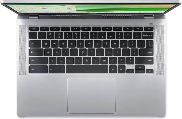 Alt view image 2 of 5 - Acer Chromebook 314 CB314-4HT-32X6 Laptop | Intel Core i3-N305 Processor | 14" Full HD (1920 x 1080) IPS Touch Display | 8GB LPDDR5 | 128GB eMMC | Intel Wi-Fi 6E AX211 | Chrome OS | Pure Silver