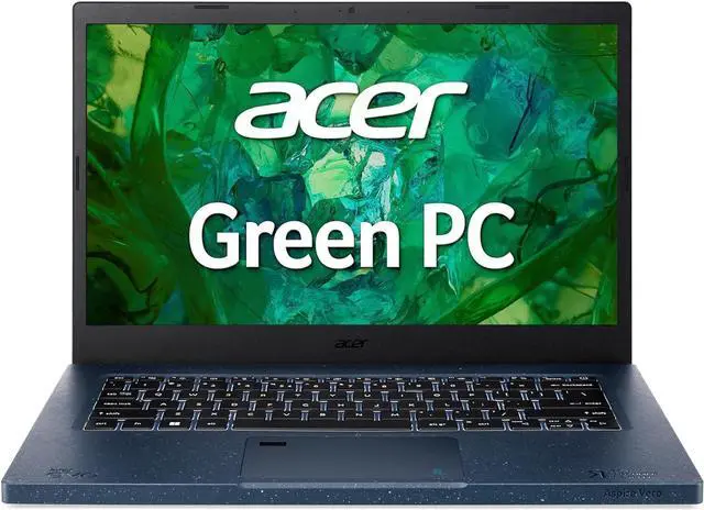 Main image of Acer Aspire Vero AV14-52P-55N4 Intel Evo Green PC | 14" FHD IPS 100% sRGB Display | Intel Core i5-1335U | Intel Iris Xe Graphics | 8GB LPDDR4X | 512GB Gen 4 SSD | Killer Wi-Fi 6E | Laptop Notebook