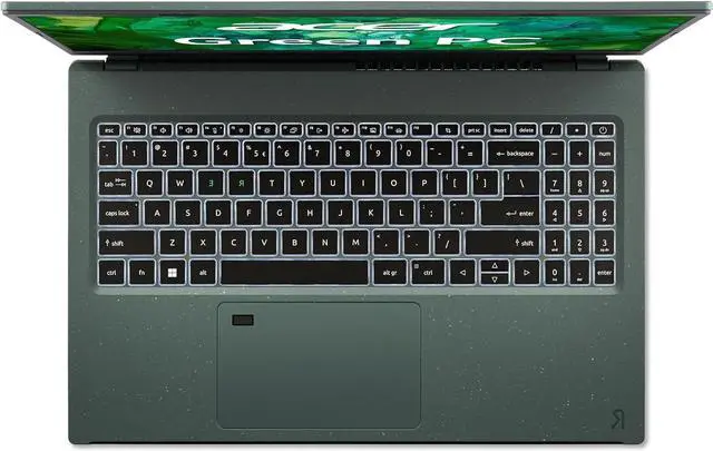 Alt view image 3 of 5 - Acer Aspire Vero AV15-53P-77V9 Intel Evo Green PC | 15.6" FHD IPS 100% sRGB Display | Intel Core i7-1355U | Intel Iris Xe Graphics | 16GB LPDDR5 | 512GB Gen 4 SSD | Killer Wi-Fi 6E | PCR Materials