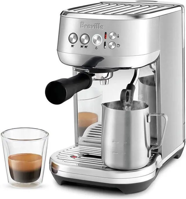 Main image of Breville Bambino Plus Espresso Machine,64 Fluid Ounces, Brushed Stainless Steel, BES500BSS
