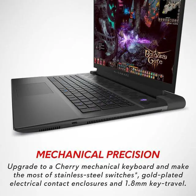 Alt view image 2 of 5 - Dell Alienware M18 Gaming Laptop QHD+ Display, Intel Core i7-13700HX, 16 GB DDR5 RAM, 1 TB SSD, NVIDIA GeForce RTX 4070 8 GB GDDR6, Windows 11 Home, 1 Year Premium Support, Dark Metallic Moon.