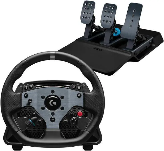 Main image of Logitech G PRO Racing Wheel, Direct Drive 11 Nm Force, Magnetic Gear Shift Paddles PRO Racing Pedals, 100kg Load Cell Brake - For PC, Black