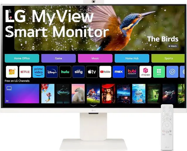 Main image of LG 32SR85U-W 32-inch MyView 4K UHD, IPS Display, webOS Smart Monitor, ThinQ Home, USB Type-C 90W PD, Built-in FHD Webcam & Speaker, HDR 10, AirPlay 2, Screen Share, Bluetooth, White