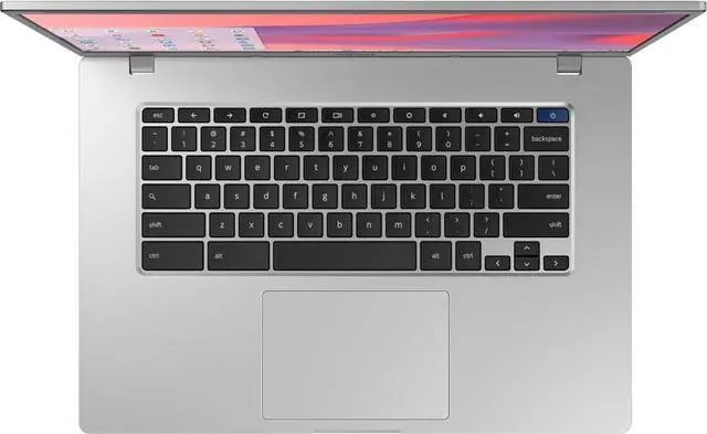 Alt view image 5 of 10 - Samsung - 15.6" Chromebook 4+ - Intel Celeron - 4GB Memory - 64GB eMMC - Platinum Titan