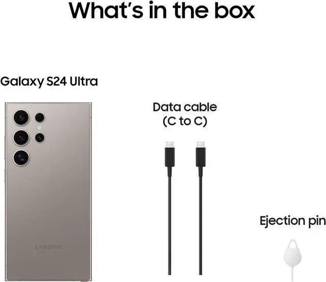 Alt view image 2 of 3 - SAMSUNG Galaxy S24 Ultra Cell Phone, 256GB AI Smartphone, Unlocked Android, 50MP Zoom Camera, Long Battery Life, S Pen, US Version, 2024, Titanium Gray