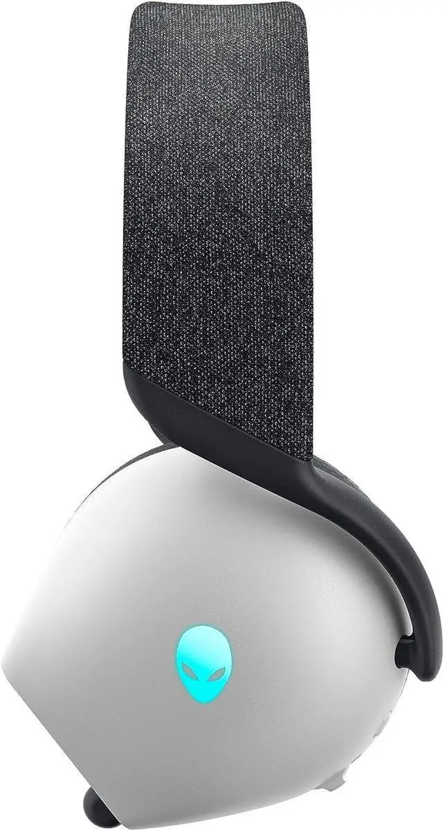 Alt view image 3 of 7 - Alienware AW720H Dual-Mode Wireless Gaming Headset - Dolby Atmos Spatial Sound, Wireless 2.4 GHz, 3.5mm Connector Cable, in-line Controls, Integrated Microphone, Unidirectional - Lunar Light