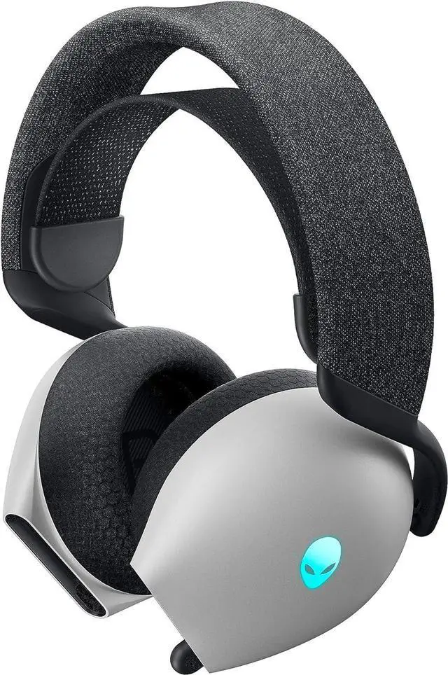 Alt view image 6 of 7 - Alienware AW720H Dual-Mode Wireless Gaming Headset - Dolby Atmos Spatial Sound, Wireless 2.4 GHz, 3.5mm Connector Cable, in-line Controls, Integrated Microphone, Unidirectional - Lunar Light