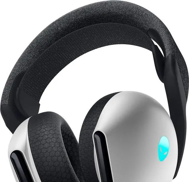 Alt view image 5 of 7 - Alienware AW720H Dual-Mode Wireless Gaming Headset - Dolby Atmos Spatial Sound, Wireless 2.4 GHz, 3.5mm Connector Cable, in-line Controls, Integrated Microphone, Unidirectional - Lunar Light