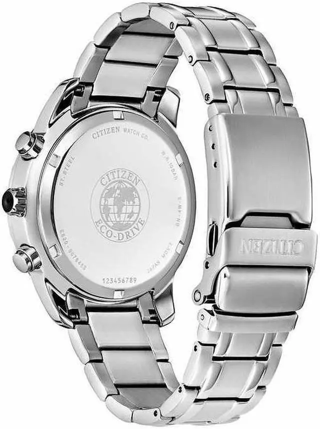 Alt view image 3 of 3 - Citizen Eco-Drive Brycen Chronograph Stainless Steel Men's Watch BL5450-54H
