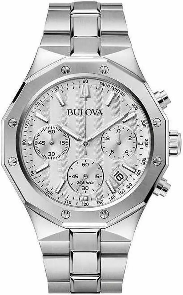 Main image of Bulova Classic Chronograph Stainless Steel Quartz Men's Watch 96B408