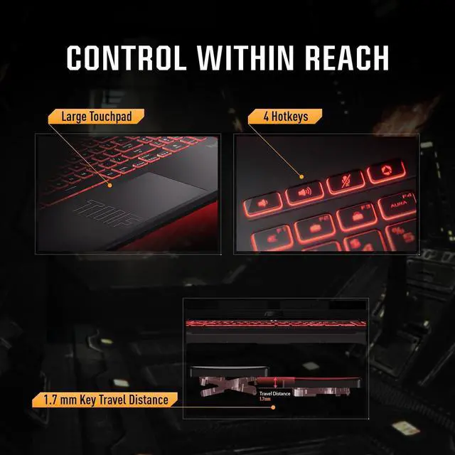 Alt view image 6 of 7 - ASUS TUF Gaming A16 (2024) Gaming Laptop, 16 QHD+ 165Hz 16:10 Display, AMD Ryzen 9 7940HX, NVIDIA® GeForce RTX 4070, 16GB DDR5, 1TB PCIe Gen4 SSD, Wi-Fi 6, Windows 11, FA607PI-AS94