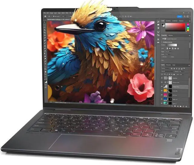 Alt view image 2 of 5 - Lenovo - Yoga 7i 2-in-1 14" 2K Touchscreen Laptop - Intel Core Ultra 7 155U with 16GB Memory - 1TB SSD - Storm Grey