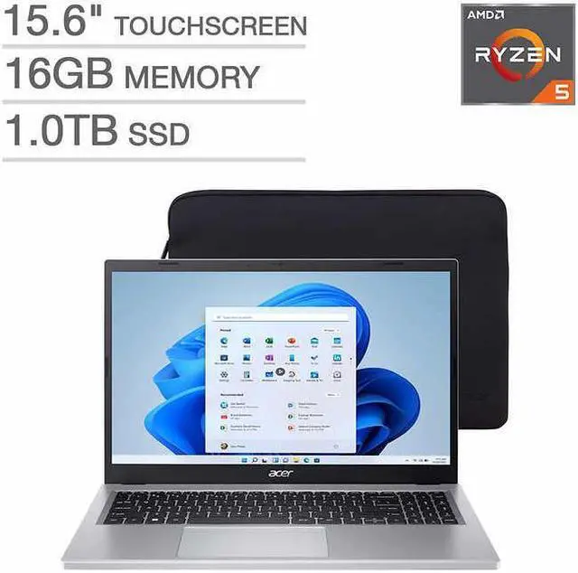Main image of Acer Aspire 3 15.6" Touchscreen Laptop - AMD Ryzen 5 7520U - FHD (1920x1080) - Windows 11
16GB RAM 1TB SSD