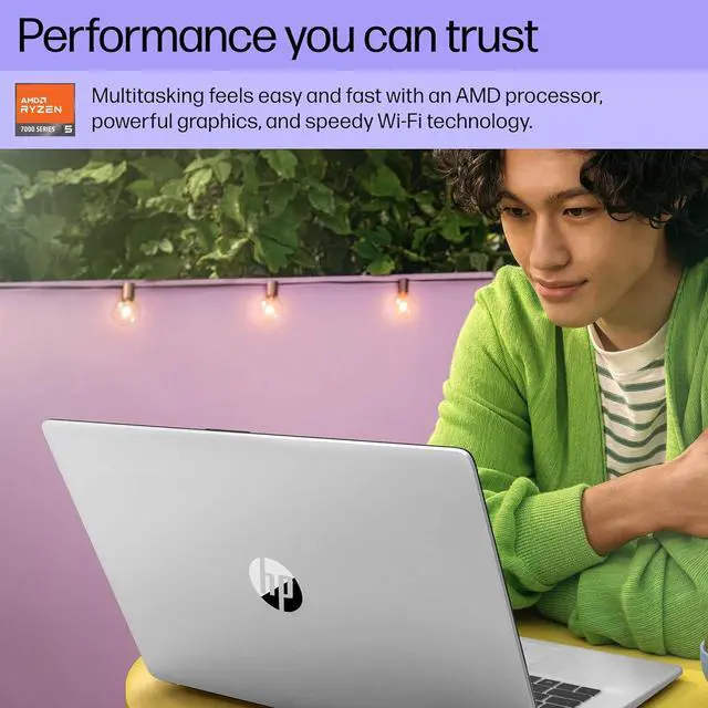 Alt view image 2 of 5 - HP 17.3 inch Laptop, FHD Display, AMD Ryzen 5 7520U, 16 GB RAM, 512 GB SSD, AMD Radeon Graphics, Windows 11 Home, 17-cp2099nr (2024)