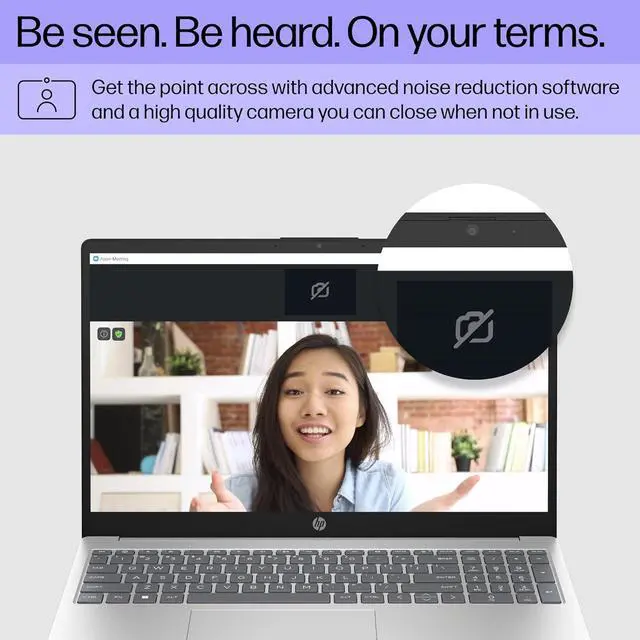 Alt view image 2 of 5 - HP 15 inch Laptop, HD Display, 13th Generation Intel Core i5-1334U, 8 GB RAM, 512 GB SSD, Intel Iris Xe Graphics, Windows 11 Home, 15-fd0012nr (2024)