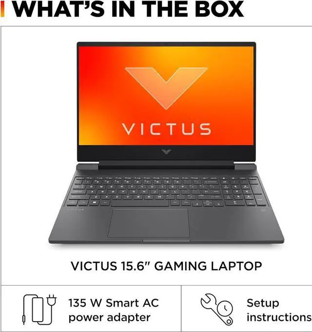 Alt view image 4 of 4 - HP Victus 15.6 inch Laptop, FHD 144Hz Display, Intel Core i5-12450H, 8 GB RAM, 512 GB SSD, NVIDIA GeForce RTX 2050 GPU (4 GB Dedicated), Windows 11 Home, 15-fa1029nr (2024)