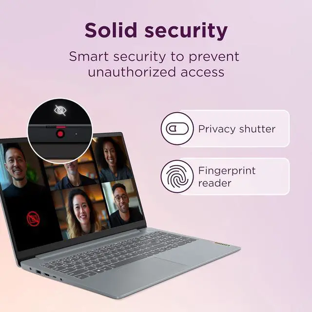 Alt view image 4 of 6 - Lenovo IdeaPad Slim 3i, 15.6 FHD Display, Intel Core i5-1335U, 16GB RAM, 512GB SSD, 1920x1080 px, Fingerprint Reader, Windows 11, Arctic Grey