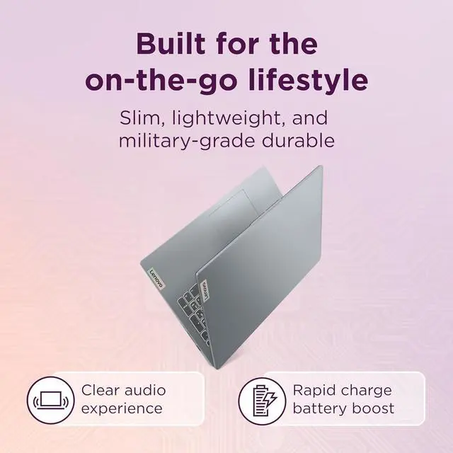 Alt view image 3 of 6 - Lenovo IdeaPad Slim 3i, 15.6 FHD Display, Intel Core i5-1335U, 16GB RAM, 512GB SSD, 1920x1080 px, Fingerprint Reader, Windows 11, Arctic Grey