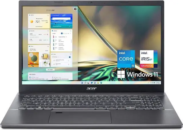 Main image of Acer Aspire 5 A515-57-55BX Slim Laptop | 15.6" Full HD IPS Display | Intel Core i5-12450H | 8GB DDR4 | 512GB PCIe Gen4 SSD | 802.11ax Wi-Fi 6 | Thunderbolt 4 | Fingerprint Reader | Windows 11 Home