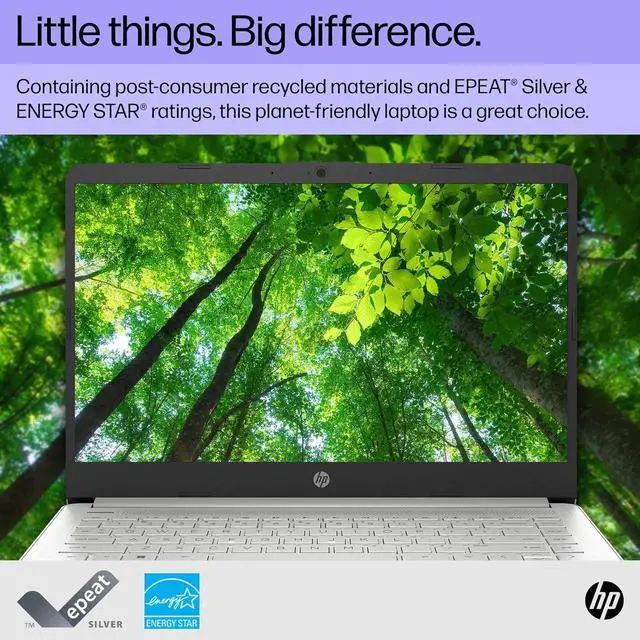 Alt view image 3 of 3 - HP 14 inch Laptop, HD Display, 12th Generation Intel Core i3-1215U, 8 GB RAM, 256 GB SSD, Intel UHD Graphics, Windows 11 Home in S Mode, 14-dq5009nr (2024)