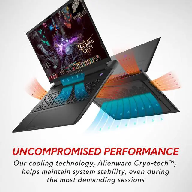 Alt view image 3 of 3 - Dell Alienware M18 Gaming Laptop QHD+ Display, Intel Core i7-13700HX, 16 GB DDR5 RAM, 1 TB SSD, NVIDIA GeForce RTX 4070 8 GB GDDR6, Windows 11 Home, 1 Year Premium Support, Dark Metallic Moon.
