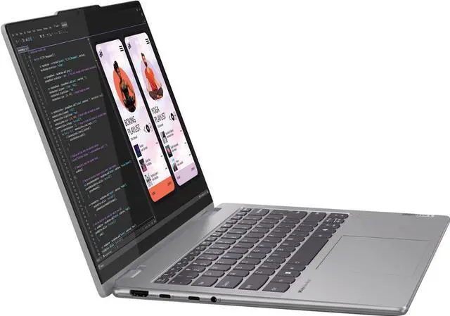 Alt view image 5 of 6 - Lenovo - Yoga 7 2-in-1 14" 2K Touchscreen Laptop - AMD Ryzen 5 8640HS with 8GB Memory - 512GB SSD - Artic Grey
