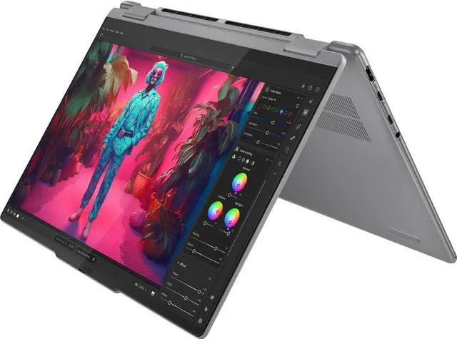 Alt view image 2 of 6 - Lenovo - Yoga 7 2-in-1 14" 2K Touchscreen Laptop - AMD Ryzen 5 8640HS with 8GB Memory - 512GB SSD - Artic Grey