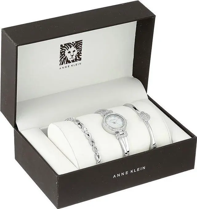 Alt view image 2 of 3 - Anne Klein Women's Premium Crystal Accented Bangle Watch and Bracelet Set