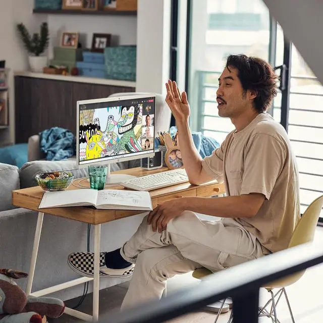 Alt view image 4 of 4 - HP 22 inch All-in-One Desktop PC, FHD Display, Intel N200, 8 GB RAM, 256 GB SSD, Intel UHD Graphics, Windows 11 Home, 22-dg0012 (2024)