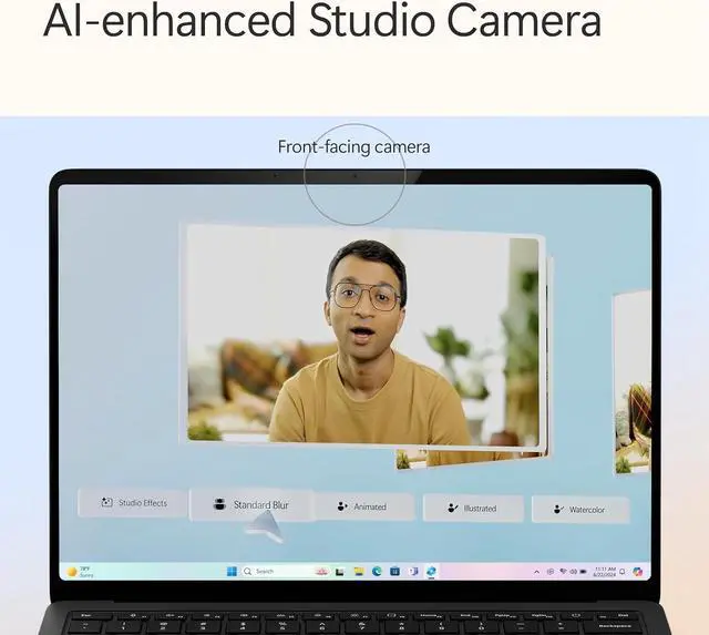 Alt view image 6 of 13 - Microsoft Surface Laptop (2024), Windows 11 Copilot+ PC, 13.8" Touchscreen Display, Snapdragon X Plus (10 core), 16GB RAM, 512GB SSD Storage, Black