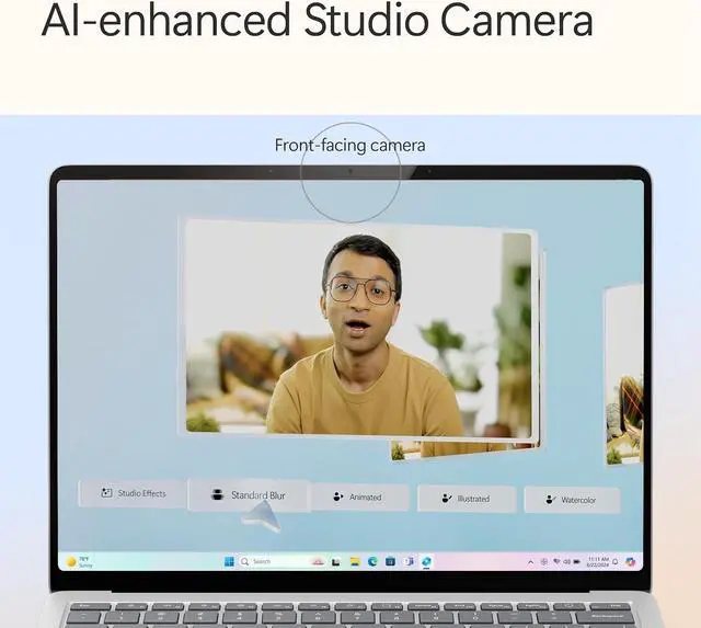 Alt view image 4 of 11 - Microsoft Surface Laptop (2024), Windows 11 Copilot+ PC, 13.8" Touchscreen Display, Snapdragon X Plus (10 core), 16GB RAM, 512GB SSD Storage, Platinum