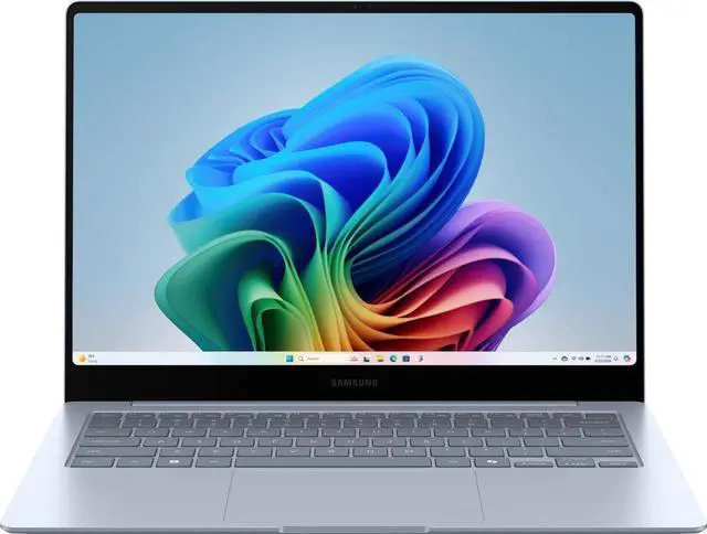 Main image of Samsung - Galaxy Book4 Edge - Copilot+ PC - 14" AMOLED Touch-Screen Laptop - Snapdragon X Elite - 16GB Memory - 512GB Storage - Sapphire Blue