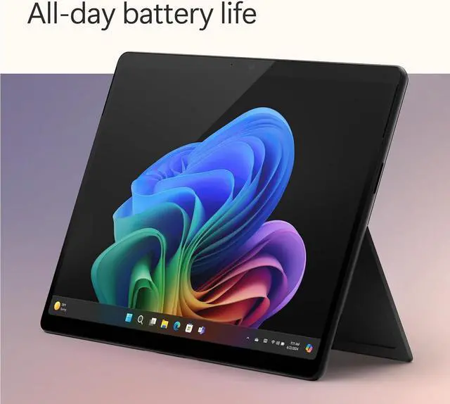 Alt view image 5 of 5 - Microsoft Surface Pro 2-in-1 Laptop/Tablet (2024), Windows 11 Copilot+ PC, 13" Touchscreen OLED Display, Snapdragon X Elite (12 Core), 16GB RAM, 256GB Storage, Black