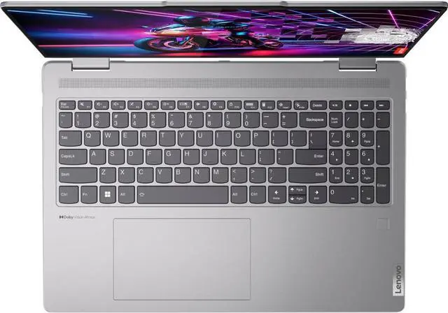 Alt view image 5 of 5 - Lenovo - Yoga 7 2-in-1 16" 2K Touchscreen Laptop - AMD Ryzen 7 8840HS with 16GB Memory - 1TB SSD - Artic Grey