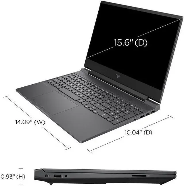 Alt view image 5 of 5 - HP - Victus 15.6" Full HD Gaming Laptop - AMD Ryzen 5-7535HS - 8GB DDR5 Memory - AMD Radeon RX 6550M - 512GB SSD - Mica Silver