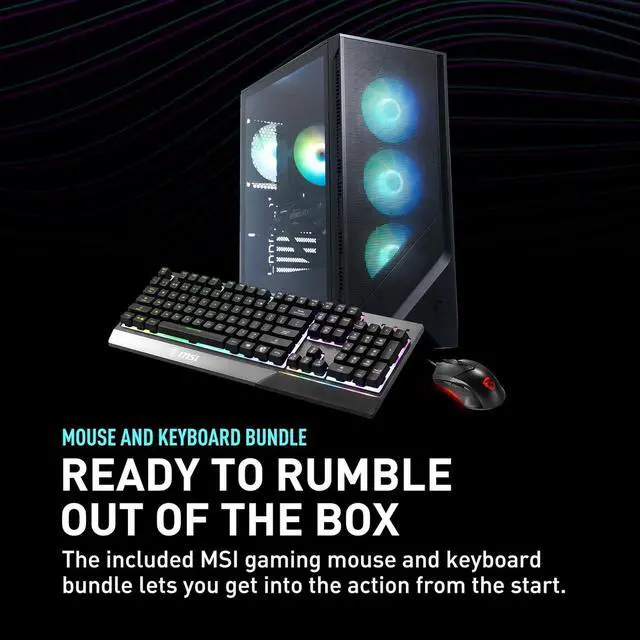 Alt view image 4 of 4 - MSI Codex R2 Gaming Desktop: Intel Core i5-14400F, Geforce RTX 4060 Ti, 16GB DDR5, 1TB m.2 NVMe SSD, 80+ Gold PSU, WiFi, Keyboard & Mouse, DIY Friendly, Windows 11 Home: A14NUD5-213US