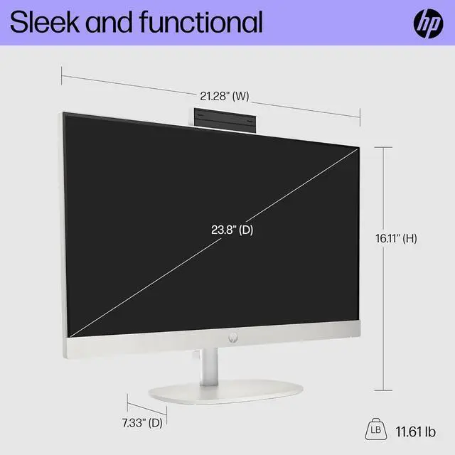 Alt view image 2 of 3 - HP 24 inch All-in-One Desktop PC, FHD Display, Intel Core Ultra 5 125U, 8 GB RAM, 512 GB SSD, Intel Graphics, Windows 11 Home, 24-cr1070 (2024)