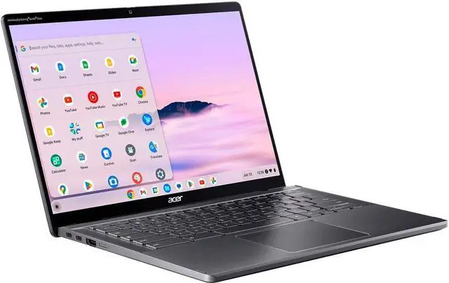 Alt view image 5 of 6 - Acer - Chromebook Plus Spin 714 Laptop with Google AI  14" WUXGA Touch - Intel Core Ultra 5 115U  8GB LPDDR5  256GB SSD - Steel Gray