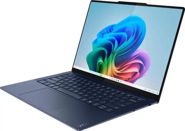Alt view image 3 of 5 - Lenovo - Yoga Slim 7x - Copilot+ PC - 14.5" 3K OLED Touch-Screen Laptop - Snapdragon X Elite - 16GB Memory - 512GB SSD - Cosmic Blue