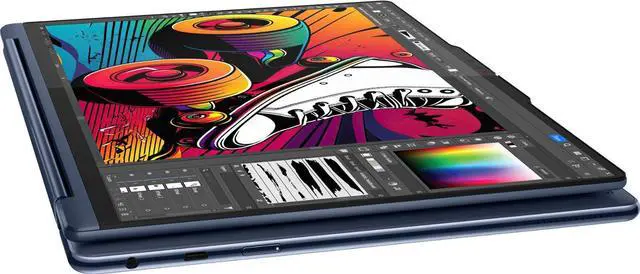 Alt view image 5 of 7 - Lenovo - Yoga 9i 2-in-1 14" 2.8K OLED Touchscreen Laptop with Pen - Intel Core Ultra 7 155H with 16GB Memory - 1TB SSD - Cosmic Blue